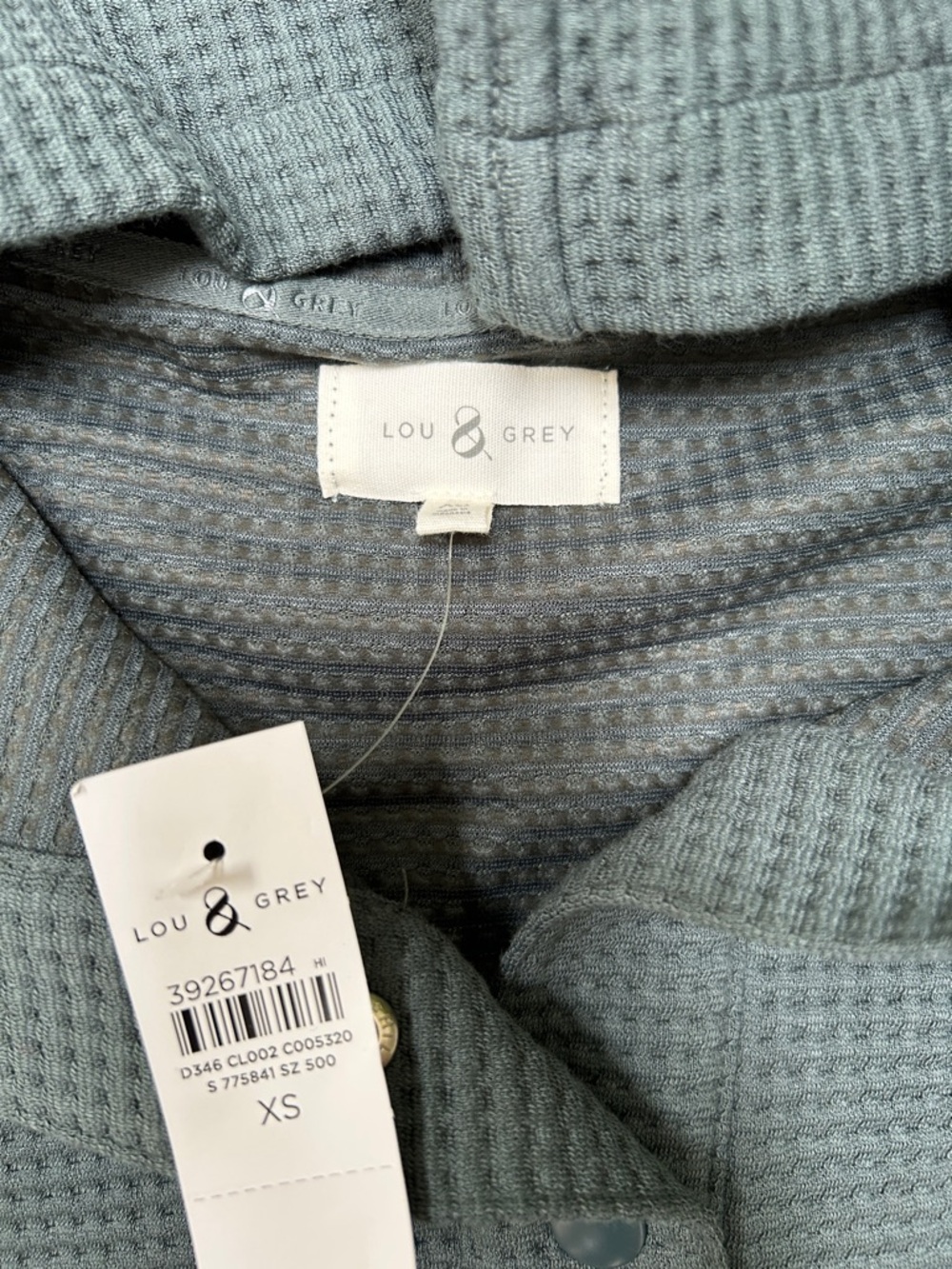 Lou & Grey Waffle-Knit Hoodie & Jogger Set - Dark Gray - Picture 4 of 7